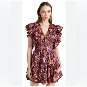 Ulla Johnson size 10 floral print ruffle dress